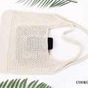 COOKOOKY Crochet Beach Tote bag Summer Beach Bag for Women Aesthetic Mesh Tote Bag Hippie Bag Knit Bag