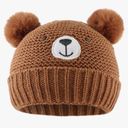 Cute Bear Baby Beanie Pompom Baby Boys Hat Infant Toddler Winter Knitted Beanies for Girls, S