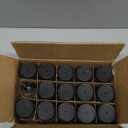 LANDNEOO 15 Pack 2 oz Glass Shot Mini Bottles w/Black Lids & 15 Labels - Small Clear Jar for Ginger, Wellness Shot, Juice, Sample, Whiskey - Travel Essentials - Wide Mouth, Leakproof, Dishwasher Safe