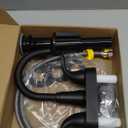 KPW Bathroom Sink Faucet 2 or 3 Hole Matte Black Centerset 4 Inch Bathroom Sink Faucet 2 Handle Plating Over ABS Plastic Non-Metallic Lavatory Bathroom Faucet with Pop up Drain Water Supply Hoses