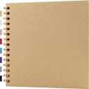 potricher 8 x 8 Inch DIY Scrapbook Album 40 Pages Hardcover Kraft Paper Scrap Book Photo Albums Memory Book for Wedding and Anniversary Family (Yellow, 8 Inch)