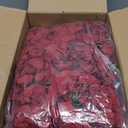 Artificial Hydrangea Flowers 104 PCS Faux Silk Hydrangeas Flowers Heads with Stems for Valentine's Day Wedding Centerpieces Home Garden Baby Shower Party Decoration (Red)