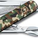 Victorinox Classic SD Swiss Army Knife, Compact 7 Function Swiss Made Pocket Knife with Small Blade, Screwdriver and Key Ring - Camo