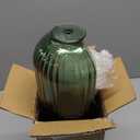 Dustproof Toothbrush Holders with Cover, Rotating Electric Toothbrush and Toothpaste Holder for Bathroom Countertop, 3 Slots Makeup Brushes Organizer, All Green