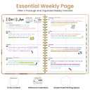 2026 Planner, Weekly and Monthly Planner for Women, Jan 2026 - Dec 2026 Pretty 2026 Calendar Planner with Monthly Tabs, Inner Pocket, Spiral Binding, Perfect for Office Home School - 8.5" x 11", Landscape