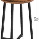 HOOBRO Side Table, Round End Accent Table with Sturdy Metal Frame, 15.7" Round Nightstand, for Living Room, Bedroom, Balcony, Office, Rustic Brown BF95BZ01