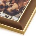 12x16 Velvet Picture Frame, Brown 12x16 Velvet Photo Frame with Vintage Gold Border, 12 by 16 Poster Frame with HD Real Glass Horizontal & Vertical Display for Tabletop and Wall Decor (1 Pack)