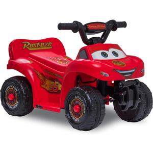 Kid Trax Toddler Disney Cars Quad Ride On Toy, Kids 1.5-3 Years Old, 6 Volt Battery and Charger Included, Max Weight 45 lbs, Lightning McQueen Red