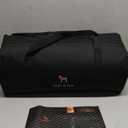 Noah & Paw Collapsible Dog Crate 30 Inches, Large Dog Crate for Large Medium Breeds, Travel Kennel for Car, Including Pet Mat for Pet Cage, 2 Storage Pockets, Handbag, 10mm Locking Zipper 30*21*21 (Black)