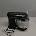 Facelle Tilt-Head Stand Mixer, 5QT+6QT Stainless Steel Two Bowls, 10 Speeds Kitchen Electric Food Mixer with Egg Whisk, Dough Hook, Beater, Dishwasher-Safe Attachment, Ideal Gift for Mom (Black)