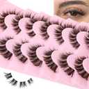 Cluster Lashes 56 Wisps DIY Lashes Natural Look Cat Eye Clear Band Mink Lashes Pack 8-14mm Wispy 3D False Eyelashes by ALICE