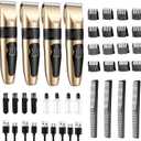 4 Pack Dog Grooming Clippers Low Noise Electric Quiet Adjustable Comb Rechargeable Cordless Suitable for Dogs Cats Pets