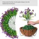 HyeFlora Artificial Fake Hanging Plants Flowers with Basket Outdoor Decor Faux Silk Dasiy Flower Arrangements in Pot Planter for Porch Home Indoor Patio Garden Yard Decoration