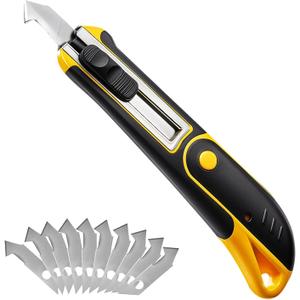 STEELITE Plexiglass Cutter Acrylic Cutting Knife and 13 Pcs Blade Set, Easy to Use Multi-Use Cutter with Cutting Blade