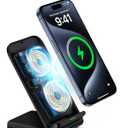 Samsung Wireless Charger Fast Charging Stand Desk Phone Charger Stand Android Charging Station for Samsung Galaxy S24 Ultra S24+ S24 S23 FE S22 S21 S20 S10 S9 S8,iPhone 15 Pro Max Plus 14 with Adapter