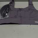 Adjustable High Impact Sports Bras for Women Zip Front Full Coverage and Lift Padded Compression Tops (Purple, XL)