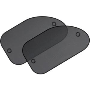 2 PCS Car Side Window Sun Shade, 25" x 15" Breathable Mesh Window Covers, Universal for Most Cars (Black)