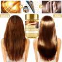 Keratin Hair Treatment Serum,Hair Serum Treatment for Dry Damaged Hair,Hair Oil Capsules with Keratin,Argan Oil-Leave-in Anti Frizz Conditioner with Vitamins A, C, E & B5- No Rinse for All Hair Types