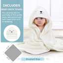 MoreFeel Collapsible Baby Bathtub for Newborn with Thermometer & 1 Hooded Towel & 1 Soft Floating Cushion,Portable Travel Bathtub with Drain Hole, Durable Foldable Baby Tubs for Infants to Toddler, Blue (Alligator)