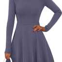 PRETTYGARDEN Womens Long Sleeve Cocktail Mini Dress 2026 Fall Crew Neck A Line Homecoming Party Short Dresses Elegant Classy (Blue, XL)