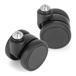 Domiella 2 Pack Luggage Replacement Wheels, Universal Suitcase Swivel Caster Wheels with Rubber Trolley Wheels, OD 50mm