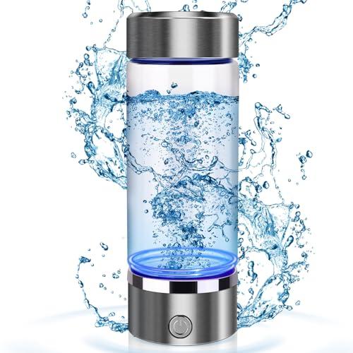 LHYUCYC Hydrogen Water Bottle, Portable Rechargeable Generator and Ionizer Machine, With SPE/PEM Technology, for Home Office Travel Fitness Drinking, With Gift Box
