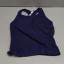 MathCat Seamless Workout Tops for Women with Built in Bra Athletic Tank Tops Yoga Runnning Workout Shirts Slim Fit (Small, Navy)