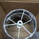 GOSO Gray Lamp Shades Set of 2 Small- 596.4inch(Spider) Drum Lamp Shade Natural Faux Silk Lampshades for Table Lamps Replacement No Assembly Required-Modern Bell