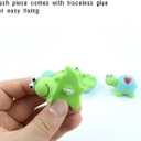 4Pcs Mini Turtles Figurine Cute Tortoise Rear View Mirror Decorations Car Dashboard Decor Self-Adhesive Desktop Plant Pot Ornaments