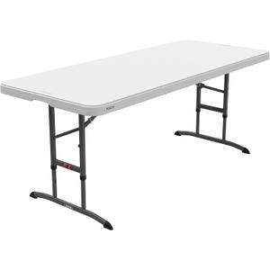 Lifetime 6-Foot Adjustable Height Nesting Table, Commercial, White Granite