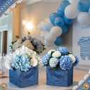 6 x 6 Pack Blue Jean Baby Shower Centerpieces for Table Baby Shower Flower Boxes Denim Jean Decorative Boxes Snack Food Holder for Denim and Diamonds Theme Celebration Party Supplies
