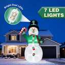 15 FT Christmas Inflatables Snowman Outdoor Decorations, Blow Up Snowman with Candy Cane Yard Decor for Garden Lawn Xmas Party