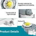 W10724439 W10876537 W10348269 Dishwasher Drain Pump for Whirl-pool WDT720PADM2 WDT720PADM1 WDF520PADM9 WDF320PADS2 WDT970SAHZ0 WDT730PAHZ0-Ken-more Kitchen-aid Dishwasher Pump Motor by TOMOON