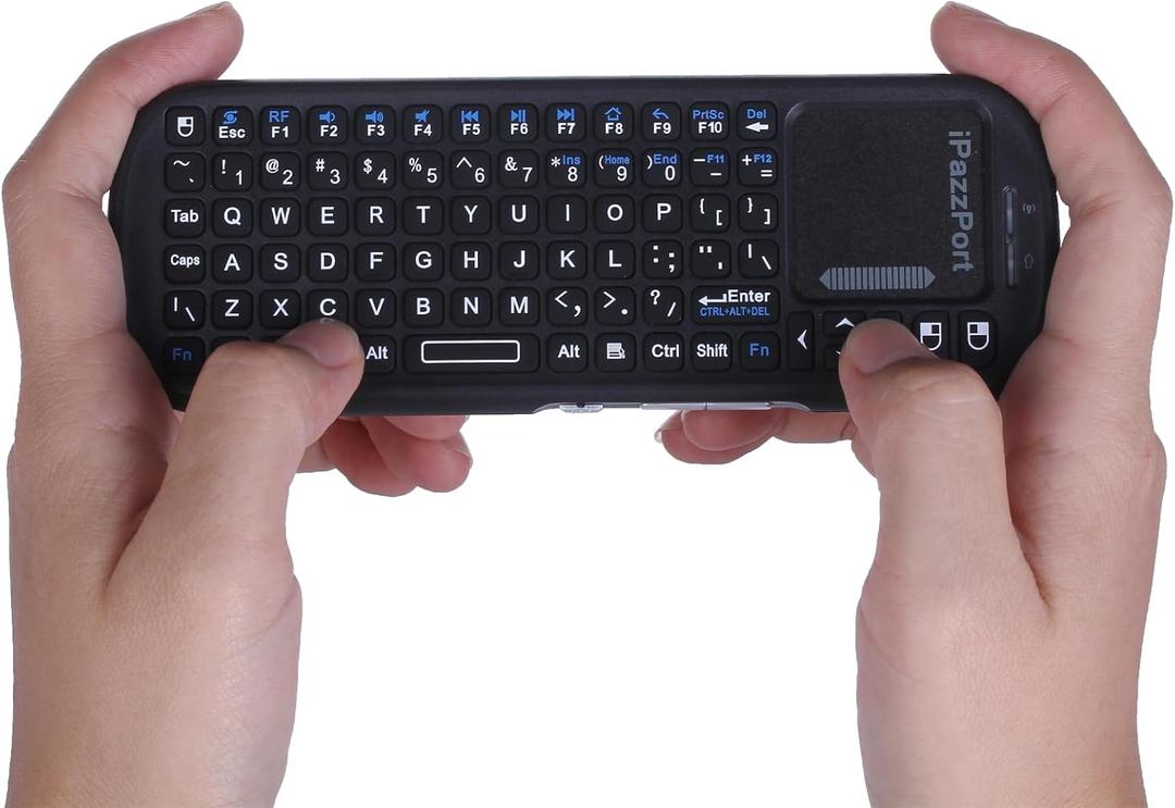 iPazzPort 2.4G Mini Wireless Keyboard with Touchpad Mouse Combo, Lightweight Portable Keyboard Controller, Compatible with Android TV Box/PC/Tablets/PS4/Raspberry Pi 3/HTPC KP-810-19S