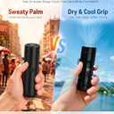 Mini Clip On Handheld Cooling Fan, 17000RPM 5 Speed Small Belt Fan with Ice Cooling Plate, Long Battery & LED Display, Portable Pocket Waist Fan for Travel Camping Hiking, Gifts for Men Women(Black)