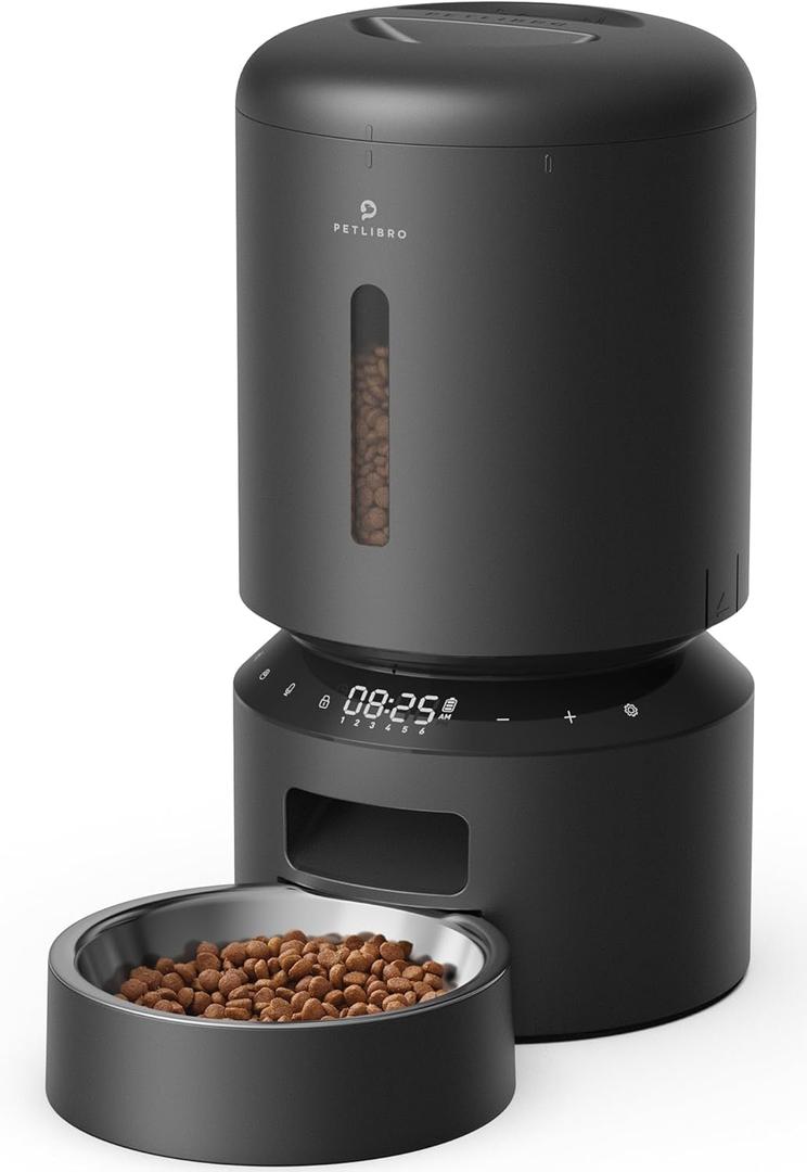 PETLIBRO Automatic Cat Feeder Dog Food Dispenser Auto Timer Pet Feeding Tray, Low Food & Motion & Sound Alerts, 4L Basic 