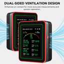 Air Quality Monitor Home Indoor - 15-in-1 Professional Air Meter with HCHO, CO2, PM, TVOC, AQI, Temperature & Humidity, Real-Time Display, App Control, Portable, Accurate for Home & Office Use