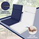 Favoyard Outdoor Chair Cushion 21 x 20 x 2 Inch Waterproof & Color Fade Resistant High Back Patio Furniture Cushion Replacement with Removable Cover, Ties and Hidden Zipper for Outdoor Dining Chairs