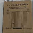 Cumbor 36" Extra Tall 29.7-51.5" Baby Gate for Stairs, Easy Walk Through Dog Gates for Doorways Extra Wide, Pressure Mounted Tall Pet Gate Indoor, Safety Auto-Close Child Gate for Kids, Black