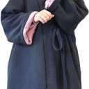 NFYM Women Hanten Cotton Jacket Japanese Kimono Style Warm Quilted Winter Coat (One Size, Navy)