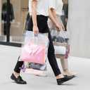 KEEPARTY 65PCS Clear Plastic Bags With Handles 15"x18" Perfect for Retail and Merchandise Clear Gift Bag for Boutiques and Small Businesses Gift and Trade Show Thank You Bags