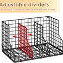 JKsmart 2 Pack Stackable Can Rack Organizer for Pantry Storage,Can Dispensers with 4 Adjustable Dividers, 2-Tier Metal Wire Basket Beverage Pop Soda Rack for Kitchen Cabinet Pantry, Black