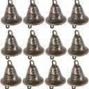 DOITOOL Bell Wind Chime Accessories 20Pcs Small Alloy Bells for DIY Crafts Vintage Bronze Jingle Bells for Home Decor Pet Collar and Holiday Decorations
