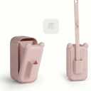 Disposable Toilet Brush for Bathroom Cleaning, Toilet Brush and Holder Set, Deep Cleaning Toilet Bowl Cleaner with Replaceable Heads, Hygienic Storage Design (Pink 24 Refills Flip-Open Toilet Brush)