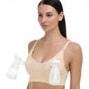 3 Pack GXXGE Nursing Bra Support Pumping Bra Hands Free All in One Maternity Bra Comfortable Breast No Pad Pumps Bra XXL