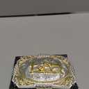 Moranse Religion Cross Cowboy Kneeling Prayer And Horse Design Belt Buckles (Square Golden)