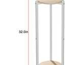 Plant Stand Indoor Corner Tall 2 Tier Metal Modern Flower Storage Plant Shelf Holder for Living Room Balcony Garden,White (2 Tier-White Round)