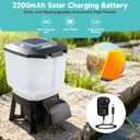 Solar Automatic Fish Feeder for Pond, Large Capacity 23L, Auto Outdoor Koi Fish Feeder, Programmable Auto Timer, Automatic Dispenser for Vacation, Big Tank, Battery & AC Electric Power