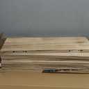 Wood Floating Shelves for Wall, Wooden Wall Shelves for Bedroom, Wall Mounted Shelves for Living Room, Set of 4 Light Brown 36 Inch
