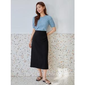 DAZY Solid High Waist A line Skirt
 Black S